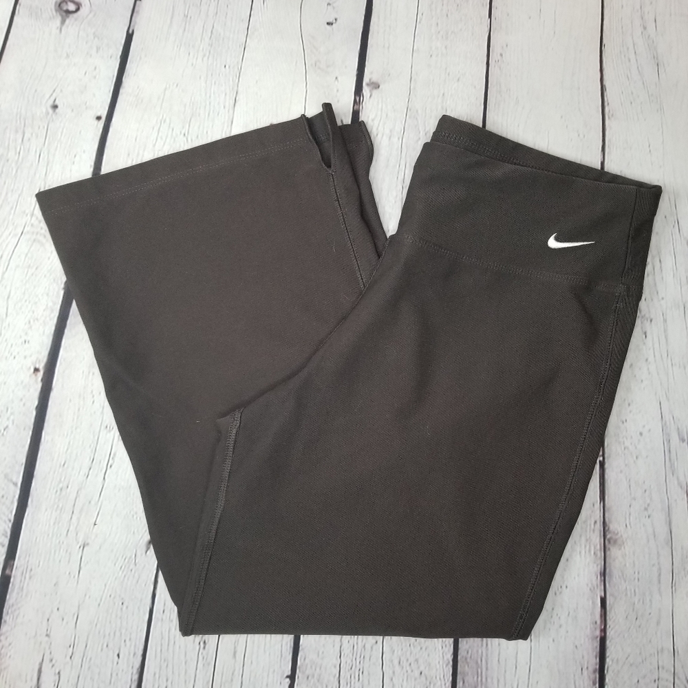 Nike ankle crop wide legg dark brown pant